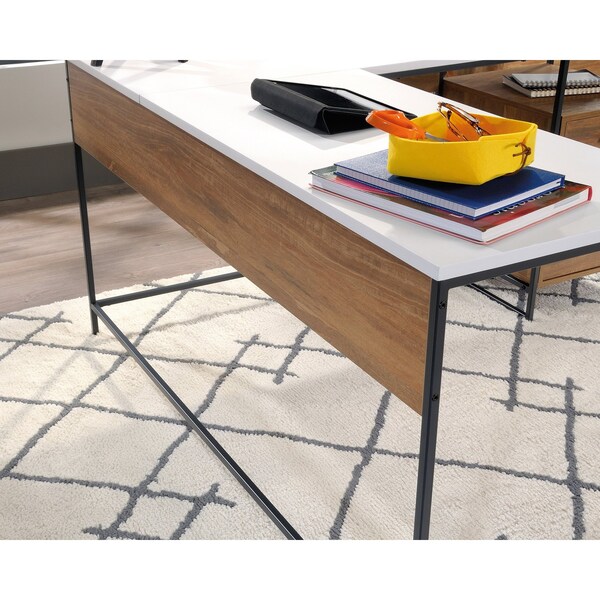 Sauder L-Desk, 57.09 in D X 29.53 in H, 59.68 in W X Engineered wood, Metal - 427968