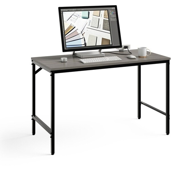 Safco Desk, 45-1/2"x23-1/2"x29-1/2", Sterling Ash Laminate/BK Base - SAF5272BLGR