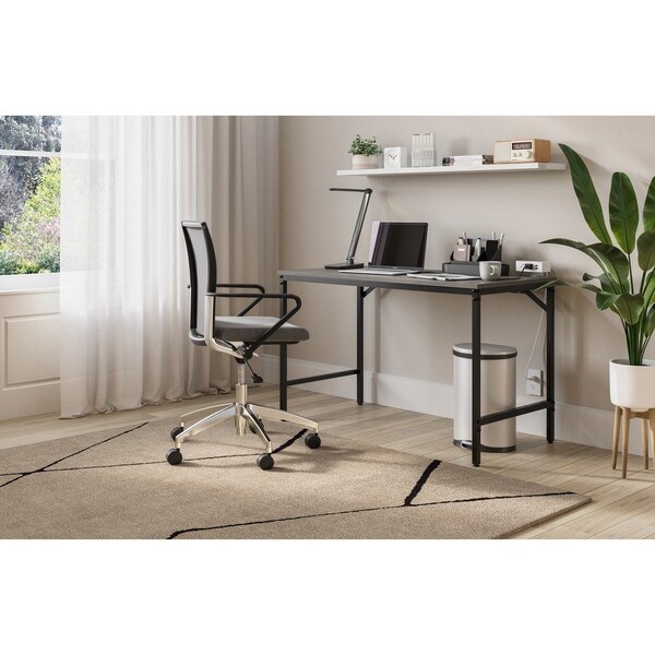 Safco Desk, 45-1/2"x23-1/2"x29-1/2", Sterling Ash Laminate/BK Base - SAF5272BLGR