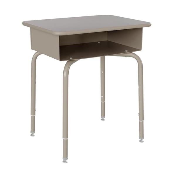 Flash Furniture 31.25 H, 24 W X Laminate, Steel, Gray Granite/Silver - FD-DESK-GY-GY-GG