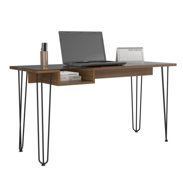 Tuhome 21.7 in. D X 29.2 in. H, 55.1 in. W X Laminate, Brown - ELG5970
