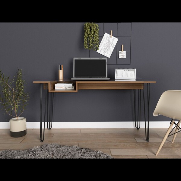 Tuhome 21.7 in. D X 29.2 in. H, 55.1 in. W X Laminate, Brown - ELG5970