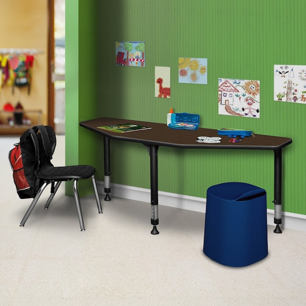 Regency I-Promise Student Classroom Desk, 60 in W X Wood, Metal, Neo Walnut - IP2SD6024NW