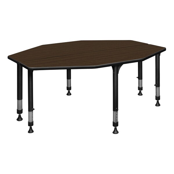 Regency I-Promise Student Classroom Desk, 60 in W X Wood, Metal, Neo Walnut - IP2SD6024NW