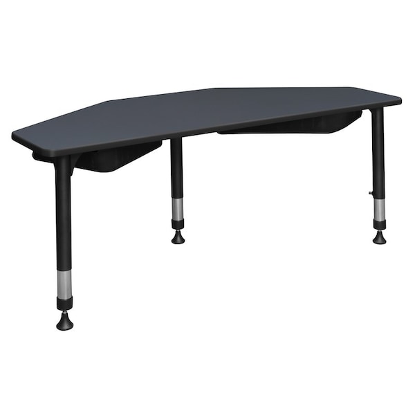 Regency Classroom Desk Desks > School Desks > I-Promise Desks, 24 D X 23-34 H, 60 W X Wood|Metal, Grey - IP2SD2BX6024GY