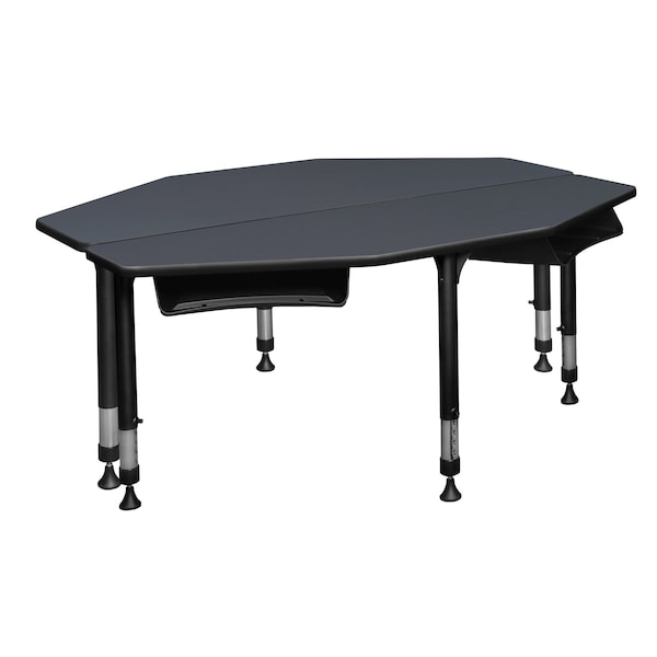 Regency Classroom Desk Desks > School Desks > I-Promise Desks, 24 D X 23-34 H, 60 W X Wood|Metal, Grey - IP2SD2BX6024GY