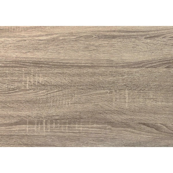 Homeroots 30 in. Dark Taupe MDF & Black Metal Computer Desk - 333493