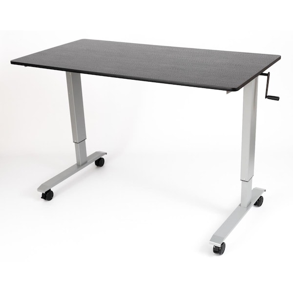 Fine-Line STANDCF60-AG-BO 60 in. High Speed Crank Adjustable Stand Up Desk, Black - FI3034597
