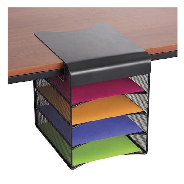 Betterbeds 12 x 10 x 12.3 in. Onyx Solid Top Horizontal Hanging Organizer; Black - BE524459