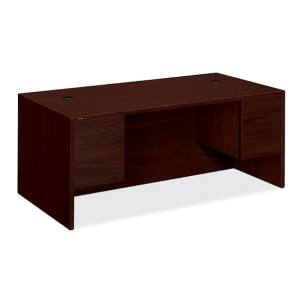 The Hon Co HON10593NN Double Pedestal Desk Rectangle Top 72 in. x 36 in. x 29.5 in. Mahogany - H10593.NN