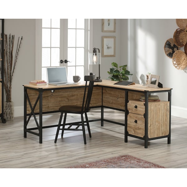 Sauder 57.32 in D X 29.53 in H, 59.84 in W X Engineered wood, Metal - 425908