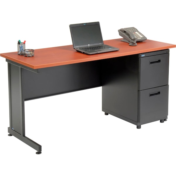 Interion By Global Industrial Wood Desk Kit, 24 in D X 30 in H, 60 in W X - 670072CH