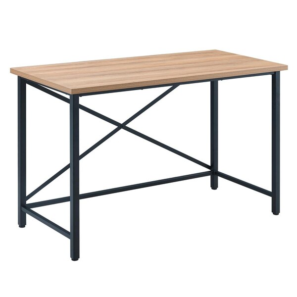 Hudson & Canal Henn &amp; Hart  Martina Black &amp; Golden Oak Desk - 30 x 47 x 22 in. - OF0840