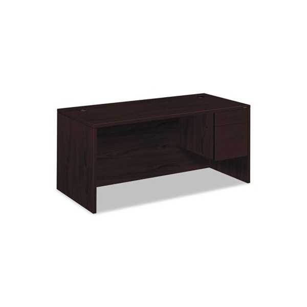 Hon HON, 10500 SERIES inLin RIGHT 3/4 HEIGHT PEDESTAL DESK, 66W X 30D X 29.5H, MAHOGANY - 10583RNN