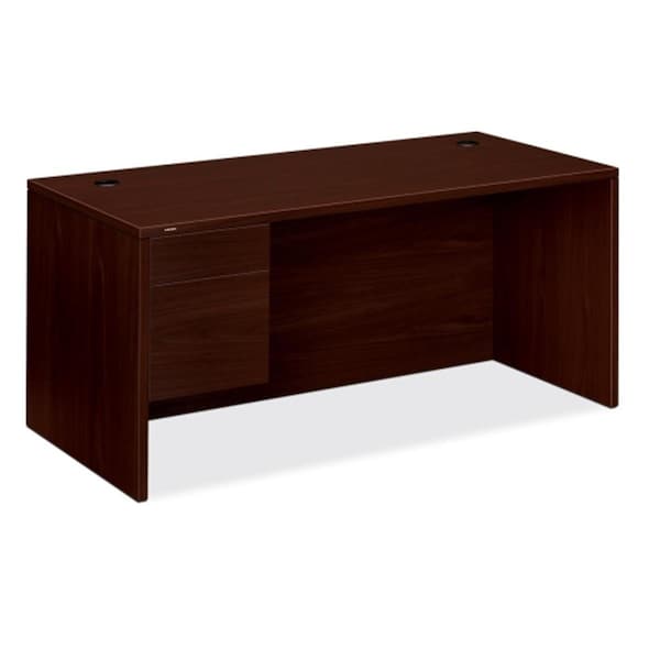 The Hon Co HON10584LNN Left Pedestal Desk  66 in. W x 30 in. D x 29.5 in. H  Mahogany - H10584L.NN