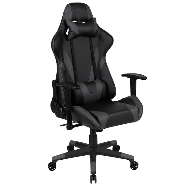 Flash Furniture Black Gaming Desk-Cup Holder/Reclining Chair Set - BLN-X20D1904L-GY-GG