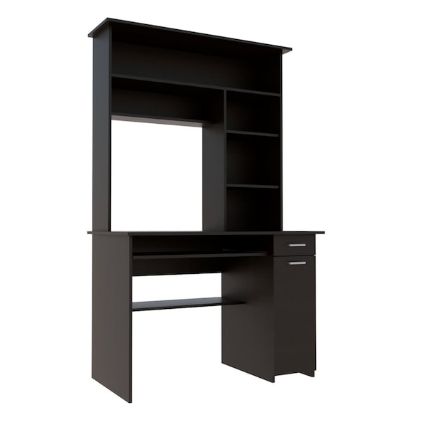 Tuhome 22.9 in. D X 70.8 in. H, 43.3 in. W X Laminate, Black - ELW5719