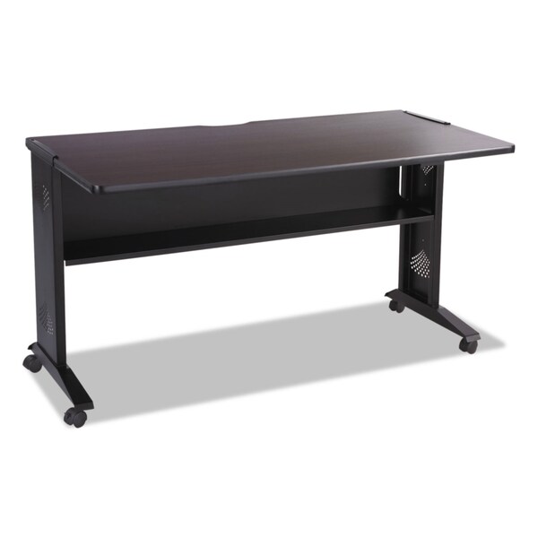 Safco Computer Desk Mobile Computer Desk, Reversible Top, 53.5, 28 in D X 30" H, 53.5" W X Steel - 1933
