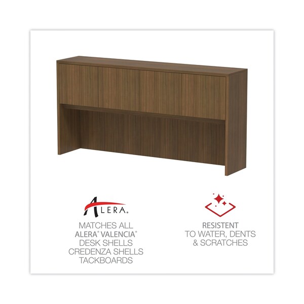 Alera Alera Valencia Series Hutch, 3-Comp, 15 in D X 35.38" H, 70.63" W X Woodgrain Laminate - VA287215WA