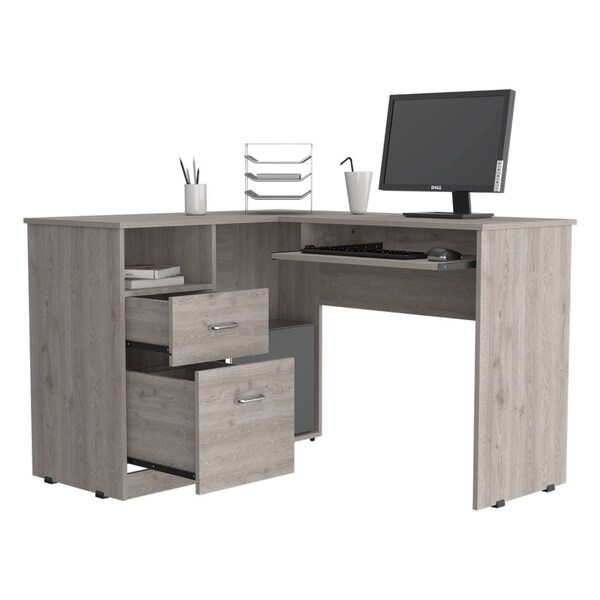 Tuhome 47.2 in. D X 30.4 in. H, 41.3 in. W X Laminate, Light Gray - ELZ5702