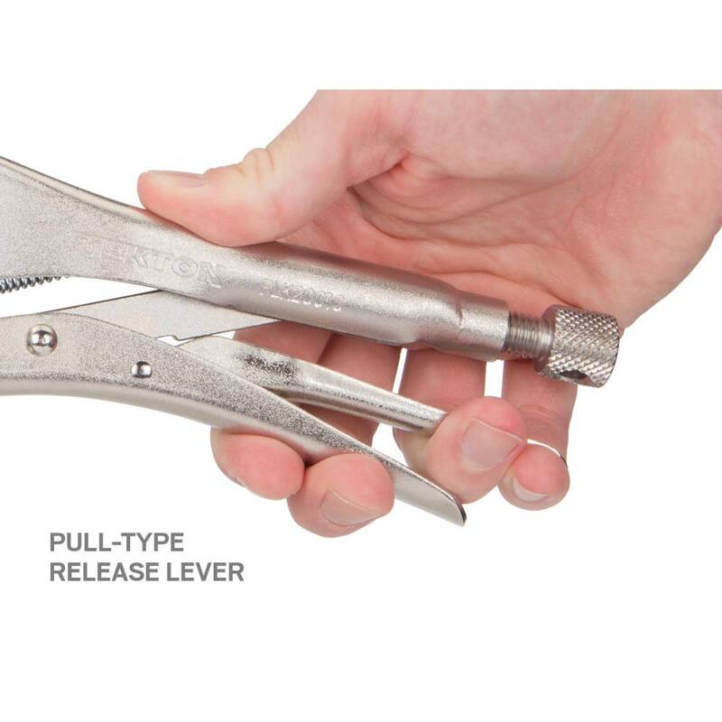 TEKTON 7 in. to 10 in. Indexing Round Jaw Locking Pliers Set (2-Piece) - PLK90201