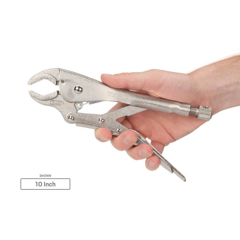TEKTON 7 in. to 10 in. Indexing Round Jaw Locking Pliers Set (2-Piece) - PLK90201