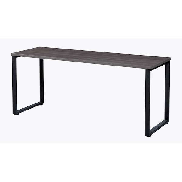 Hirsh Commercial Desks, 29.5 in D X 29.9 in H, 59 in W X Steel, Black / Weathered Charcoal - 23987
