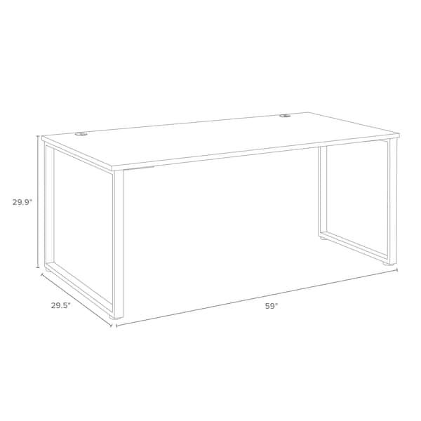 Hirsh Commercial Desks, 29.5 in D X 29.9 in H, 59 in W X Steel, Black / Weathered Charcoal - 23987