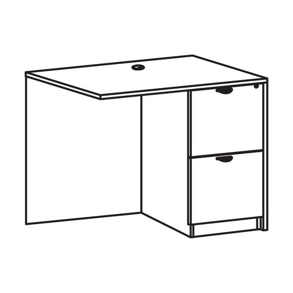 Lorell Right Return, F/F, 42inWx24inDx29inH, Gray Elm - LLRPR2442RGE
