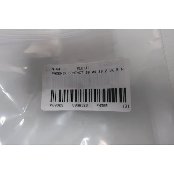 Phoenix Contact Terminal and Contact Block, 50PK - 30 04 36 2 UK5N