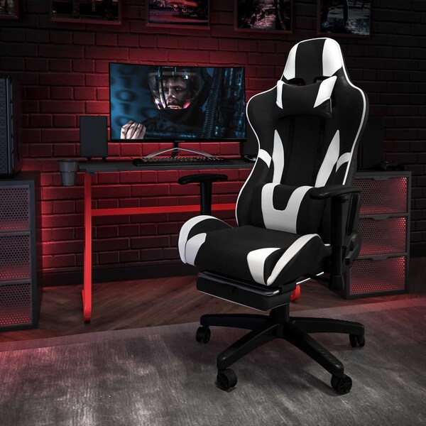 Flash Furniture Red Gaming Desk and Chair Set - BLN-X30RSG1030-BK-GG