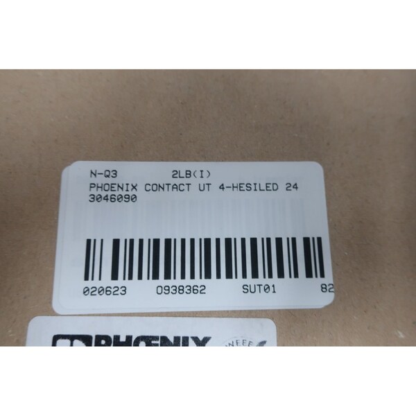 Phoenix Contact Terminal And Contact Block, UT 4HESILED 24 3046090 - UT 4-HESILED 24 3046090