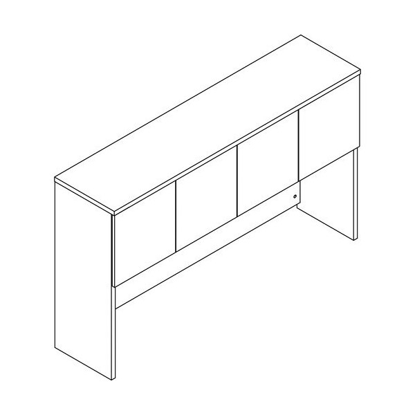 Lorell Hutch, Prominence, 66inWx16inDx39inH, Gray Elm - LLRPH6639GE
