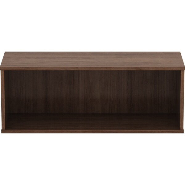 Lorell Storage Rack Panel System Open Storage Cabinet, 15.8 in D X 18.1 in H, 31.5 in W X Laminate, Walnut - 90280