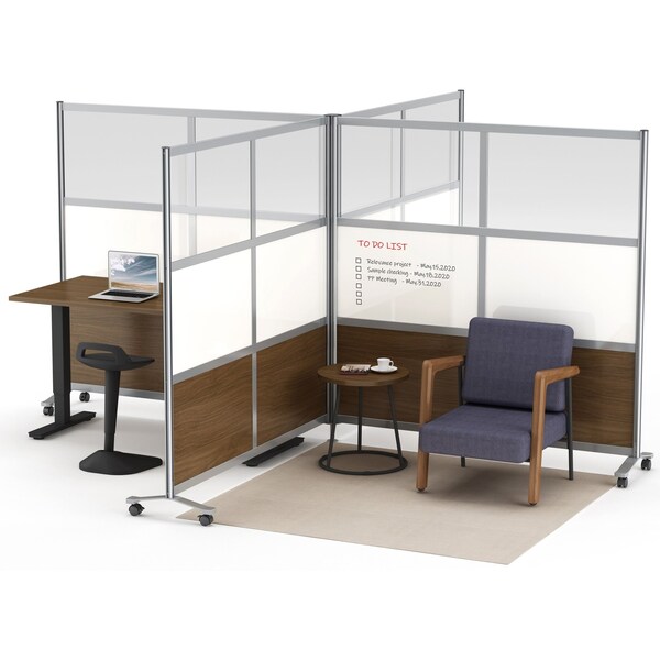 Lorell Storage Rack Panel System Open Storage Cabinet, 15.8 in D X 18.1 in H, 31.5 in W X Laminate, Walnut - 90280