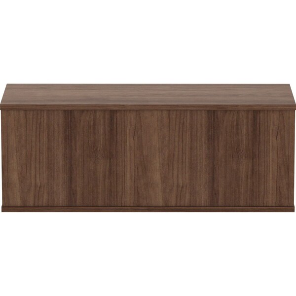 Lorell Storage Rack Panel System Open Storage Cabinet, 15.8 in D X 18.1 in H, 31.5 in W X Laminate, Walnut - 90280