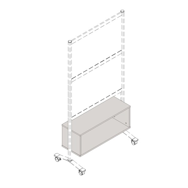 Lorell Storage Rack Panel System Open Storage Cabinet, 15.8 in D X 18.1 in H, 31.5 in W X Laminate, Walnut - 90280