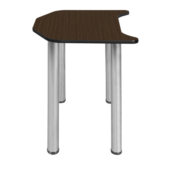 Regency Ferris Student Activity Desk, 26 in W X Wood, Metal, Chrome / Neo Walnut - FSD2624NWBPCM