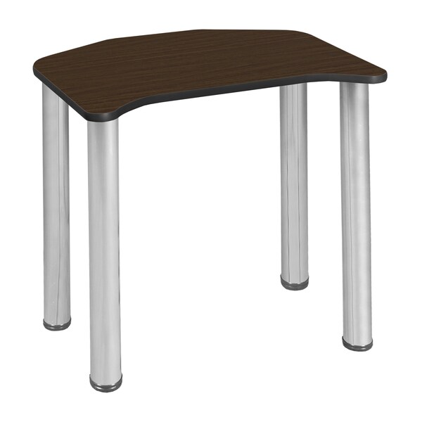 Regency Ferris Student Activity Desk, 26 in W X Wood, Metal, Chrome / Neo Walnut - FSD2624NWBPCM