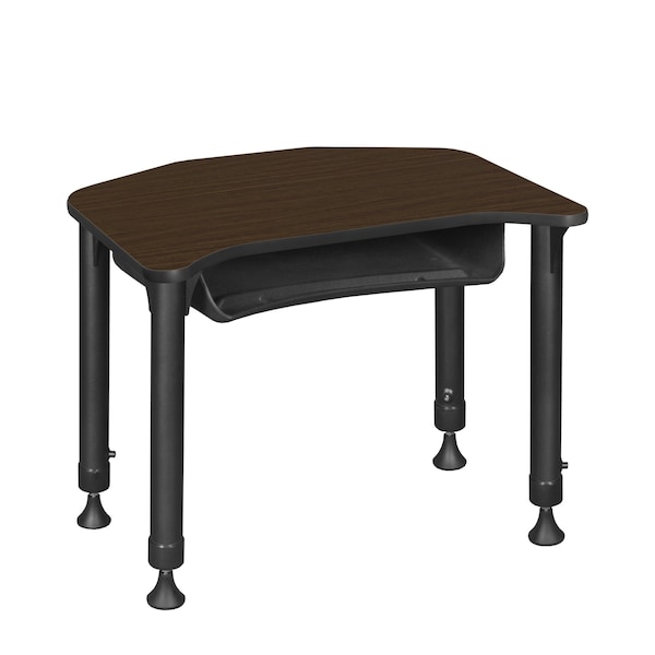 Regency Ferris Adjustable Height Student Activity Desk W/ Book Storage, 26 in W X Metal, Plastic, Laminate - FSDBX2624NW