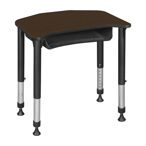 Regency Ferris Adjustable Height Student Activity Desk W/ Book Storage, 26 in W X Metal, Plastic, Laminate - FSDBX2624NW