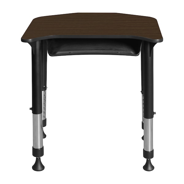Regency Ferris Adjustable Height Student Activity Desk W/ Book Storage, 26 in W X Metal, Plastic, Laminate - FSDBX2624NW