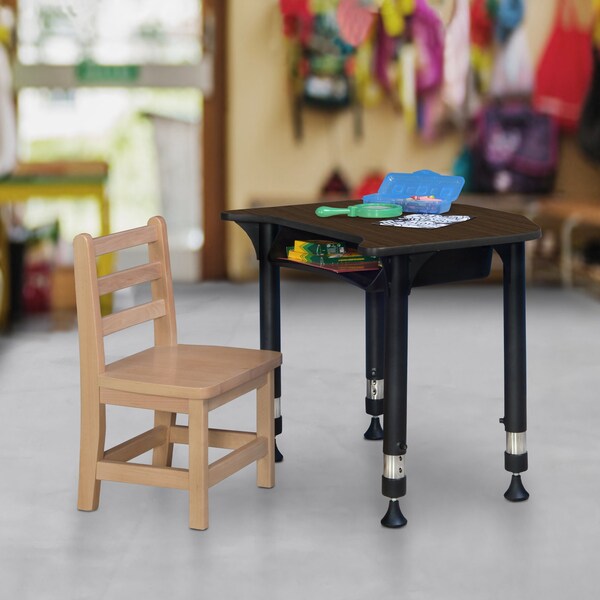 Regency Ferris Adjustable Height Student Activity Desk W/ Book Storage, 26 in W X Metal, Plastic, Laminate - FSDBX2624NW