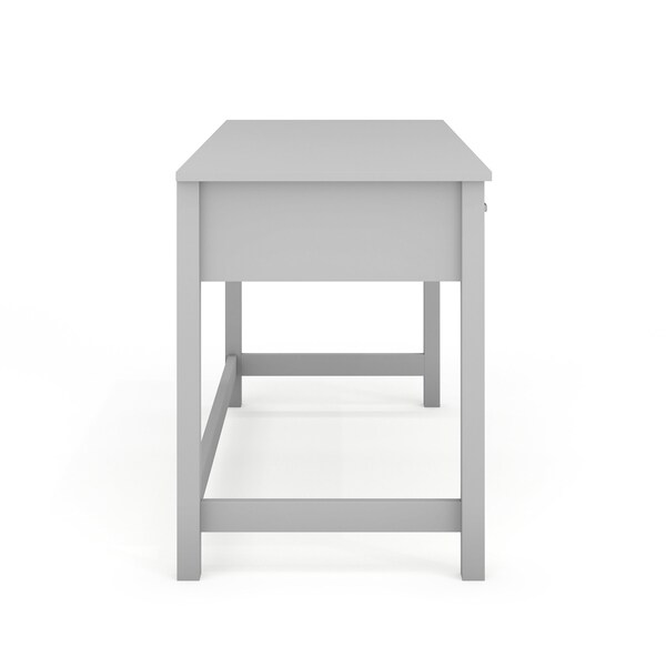 Martha Stewart Hutton Shaker Style Home Office 3 Drawer Desk in Gray w/Brushed Nickel Hardware - ZG-ZP-20-GY-MS