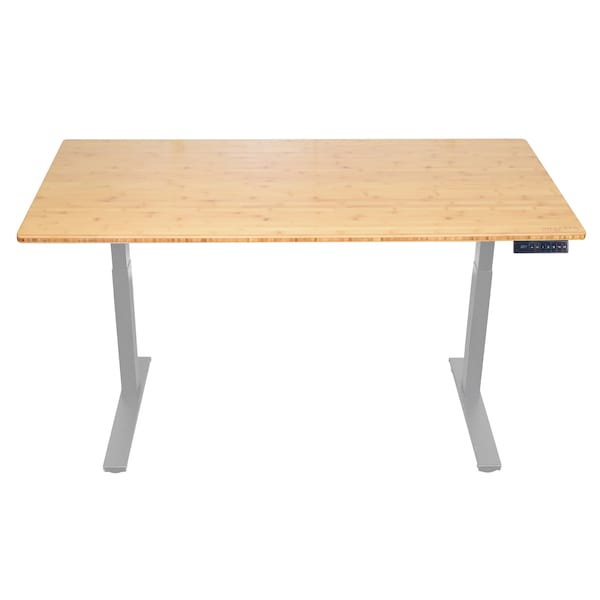 Uncaged Ergonomics RiseUpElectricStandingDesk60X30"BambooDesktopSitStandOffice, Rugb - RUGB