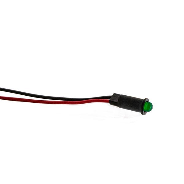 Dialight LED de color único, verde, tintado no difuso, T-1, 3 mm - 558-1501-003F