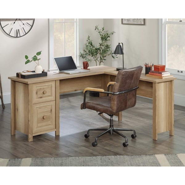 Sauder 58.661 in D X 29.724 in H, 65.118 in W X Engineered wood, Timber Oak - 435177
