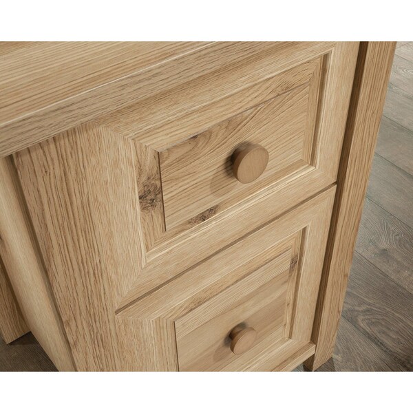 Sauder 58.661 in D X 29.724 in H, 65.118 in W X Engineered wood, Timber Oak - 435177