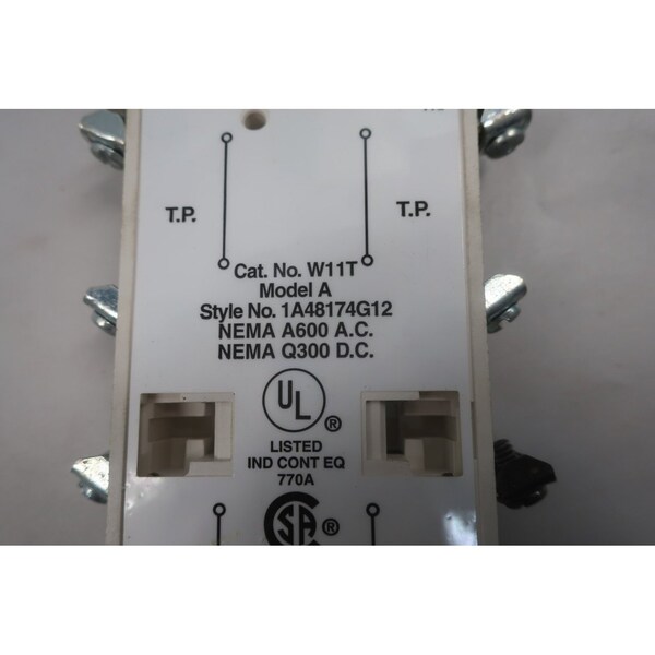 Eaton Cutler-Hammer Auxiliary Contact Kit Terminal And Contact Block - W11T