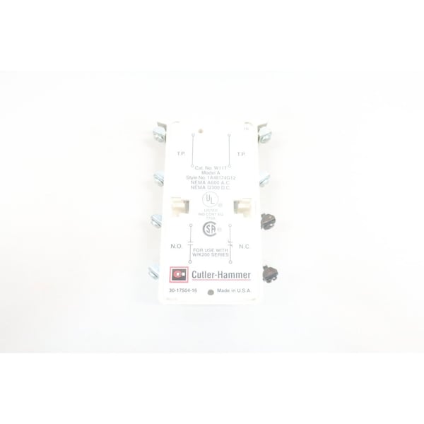 Eaton Cutler-Hammer Auxiliary Contact Kit Terminal And Contact Block - W11T